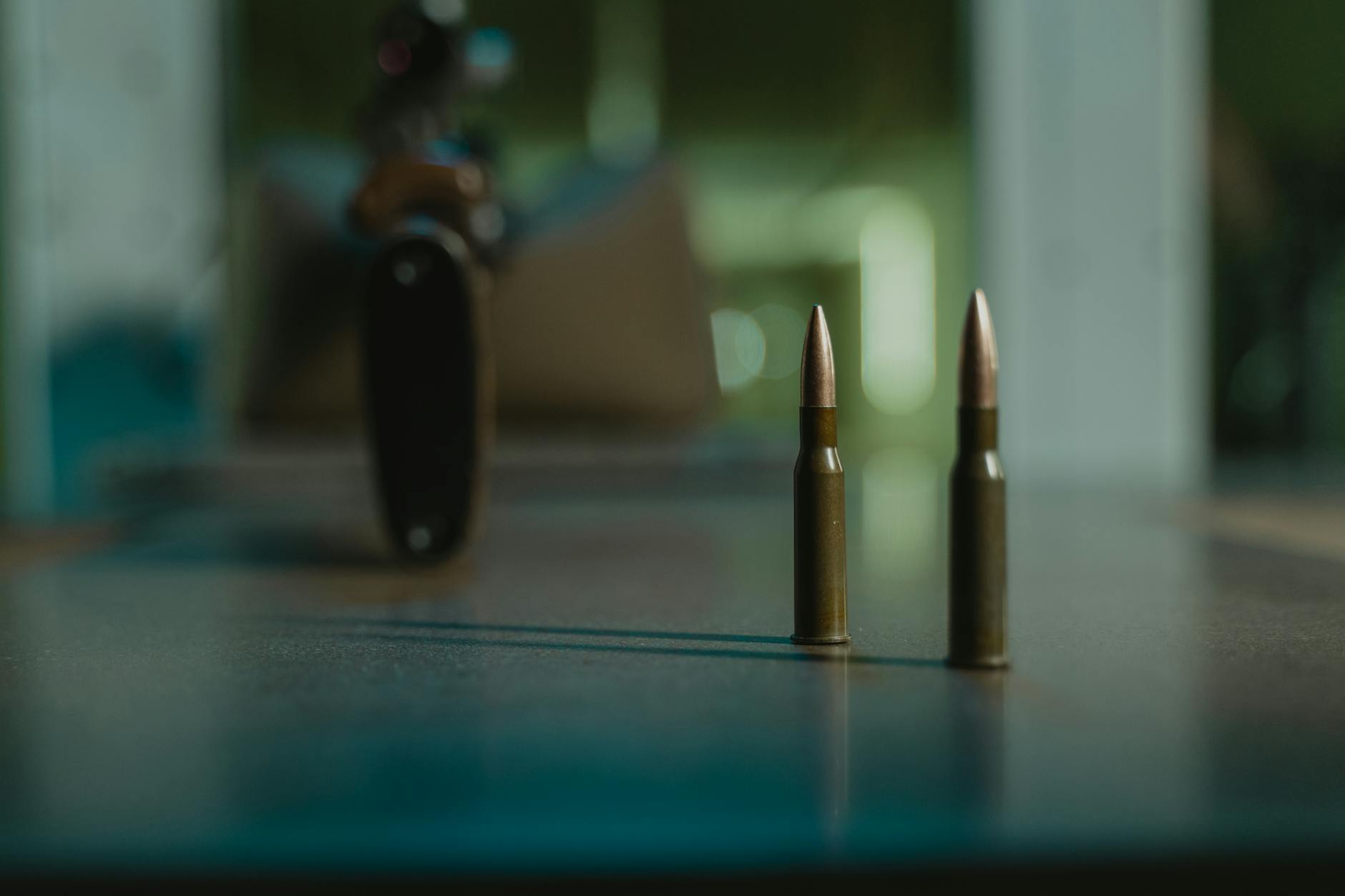 bullets on top of a table
